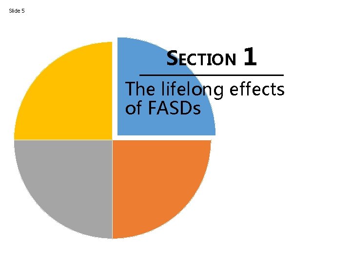 Slide 5 SECTION 1 The lifelong effects of FASDs 