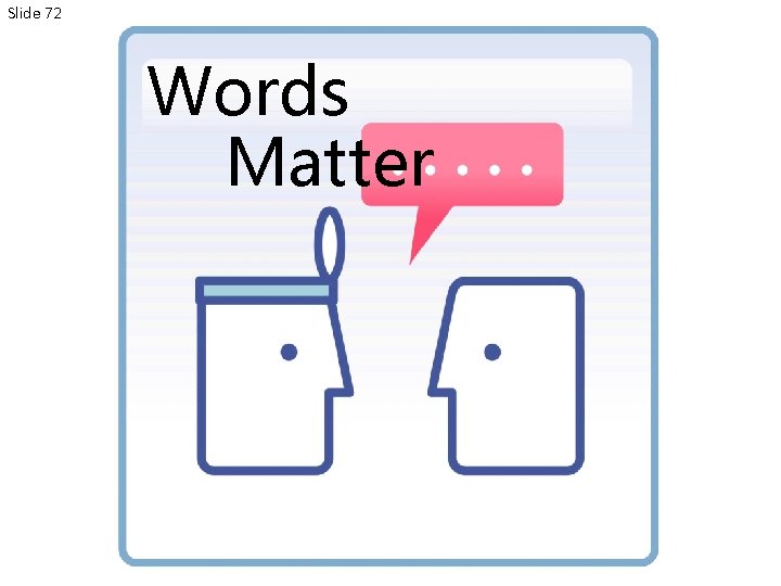 Slide 72 Words Matter 