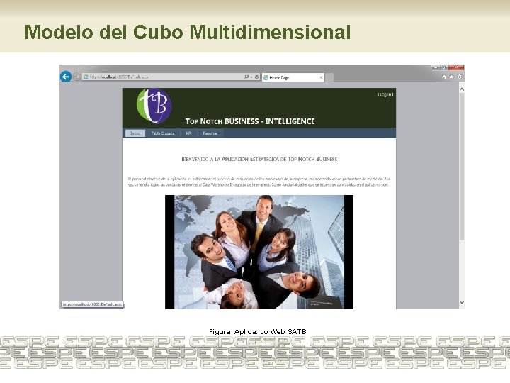 Modelo del Cubo Multidimensional Figura. Aplicativo Web SATB 