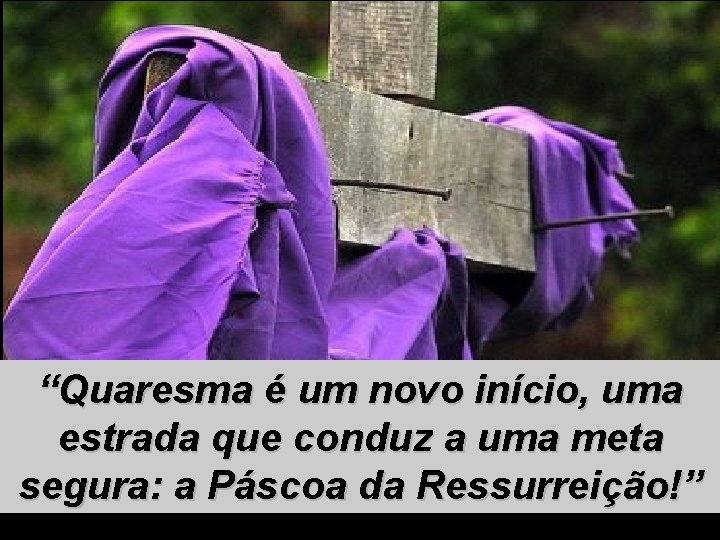 “Quaresma é um novo início, uma estrada que conduz a uma meta segura: a