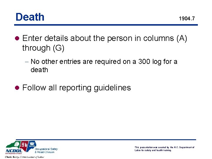 Death 1904. 7 l Enter details about the person in columns (A) through (G)