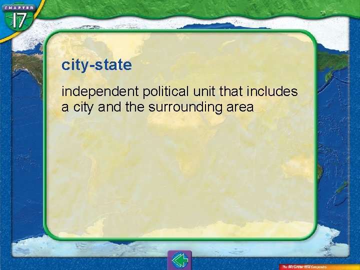 city-state independent political unit that includes a city and the surrounding area 