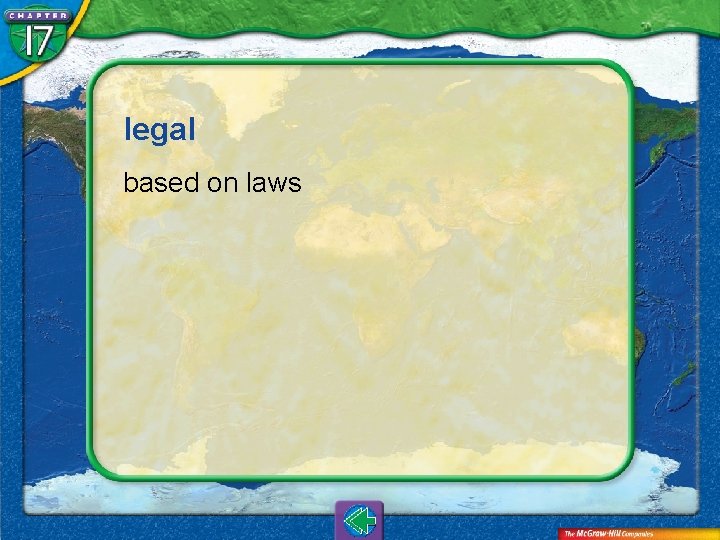 legal based on laws 