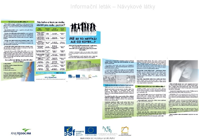 Informační leták – Návykové látky 