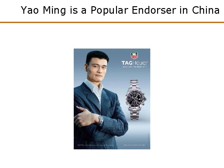 Yao Ming is a Popular Endorser in China 