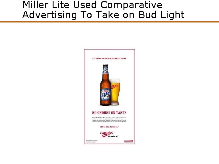 Miller Lite Used Comparative Advertising To Take on Bud Light 