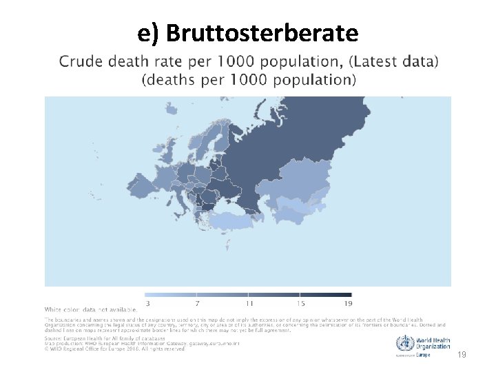 e) Bruttosterberate 19 