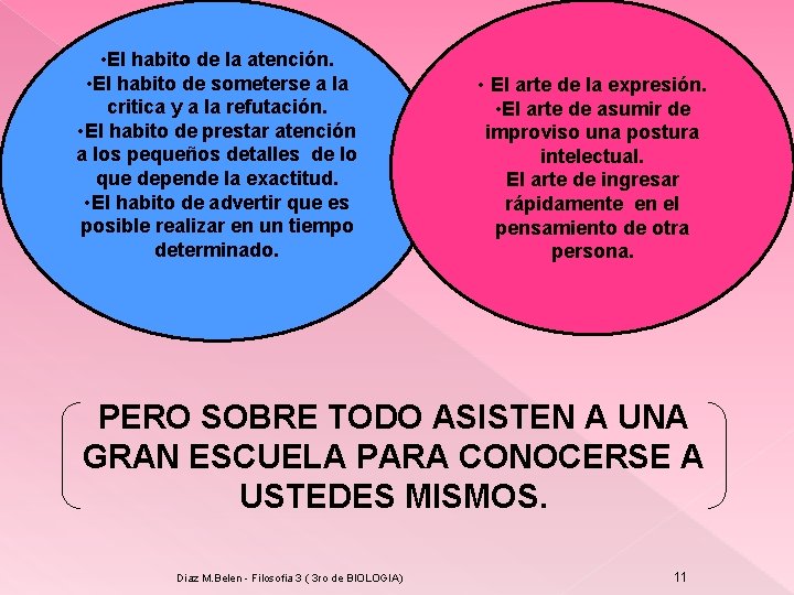  • El habito de la atención. • El habito de someterse a la