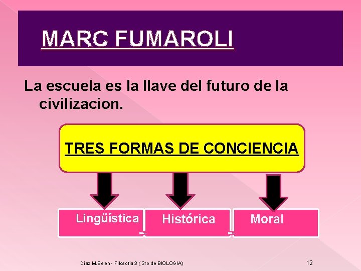 MARC FUMAROLI La escuela es la llave del futuro de la civilizacion. TRES FORMAS MARC FUMAROLI La escuela es la llave del futuro de la civilizacion. TRES FORMAS