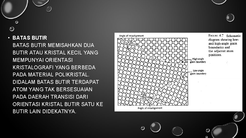  • BATAS BUTIR MEMISAHKAN DUA BUTIR ATAU KRISTAL KECIL YANG MEMPUNYAI ORIENTASI KRISTALOGRAFI