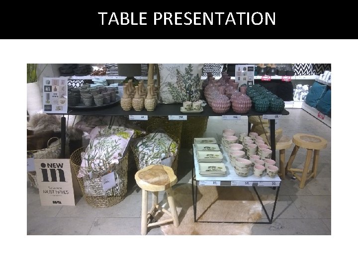 TABLE PRESENTATION 