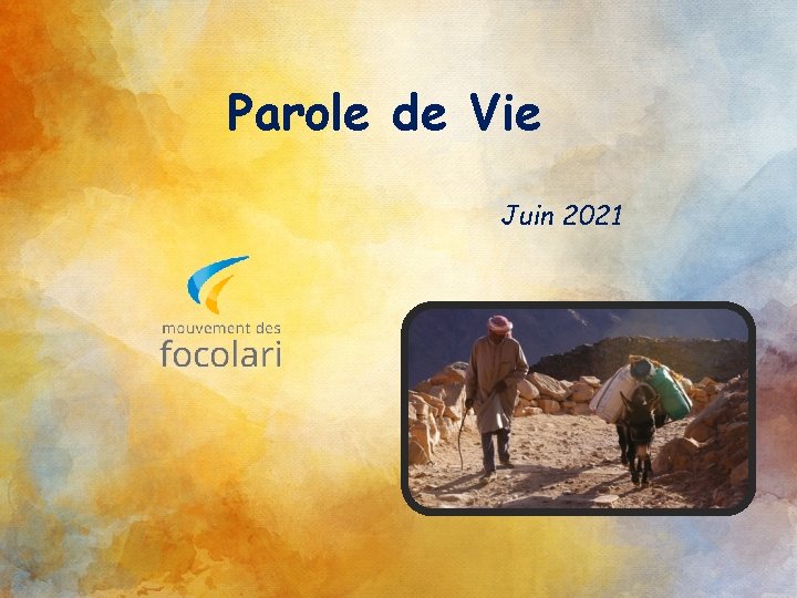 Parole de Vie Juin 2021 