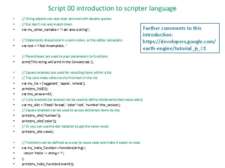 Script 00 introduction to scripter language • • • // String objects can also