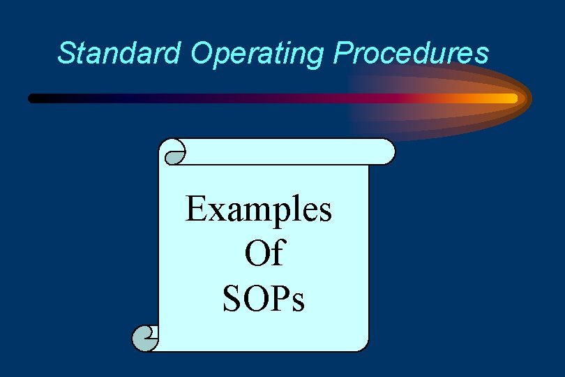 Standard Operating Procedures Examples Of SOPs 