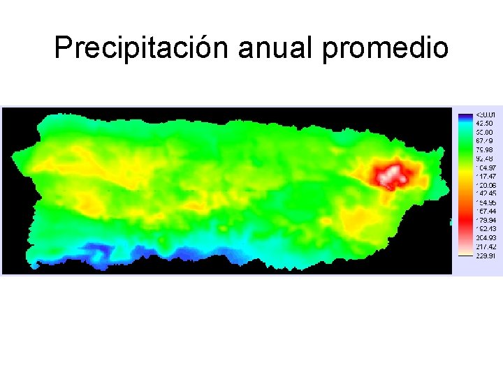 Precipitación anual promedio 