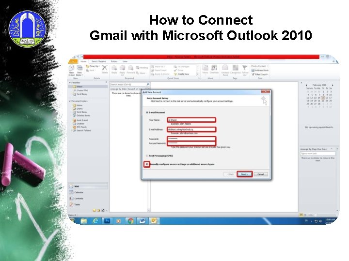 How to Connect Gmail with Microsoft Outlook 2010 