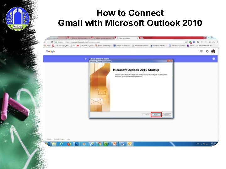 How to Connect Gmail with Microsoft Outlook 2010 