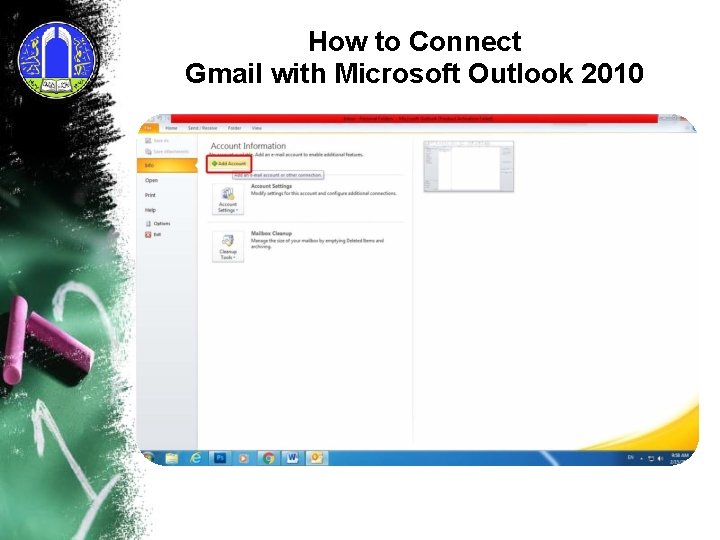 How to Connect Gmail with Microsoft Outlook 2010 