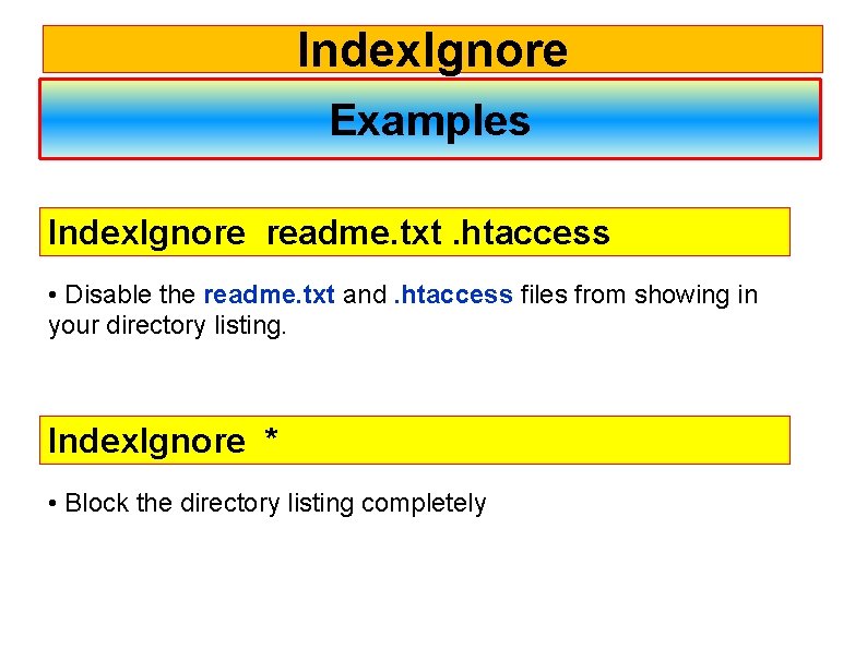 Index. Ignore Examples Index. Ignore readme. txt. htaccess • Disable the readme. txt and.