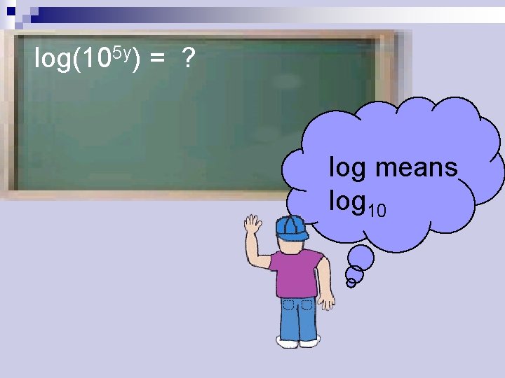 log(105 y) = ? log means log 10 