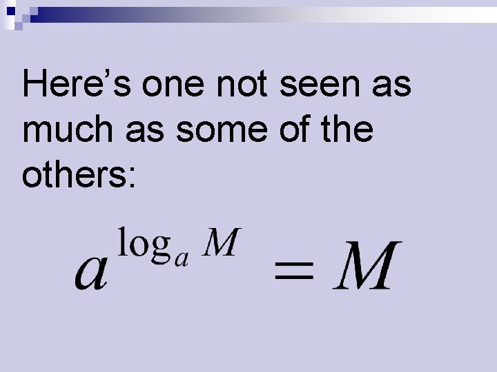 Here’s one not seen as much as some of the others: 