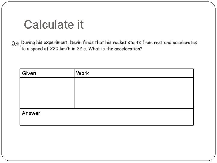 Calculate it Given Answer Work 
