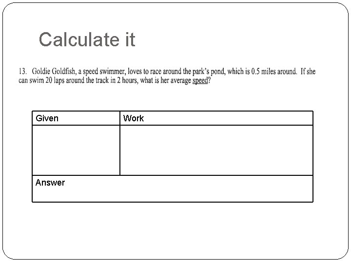 Calculate it Given Answer Work 