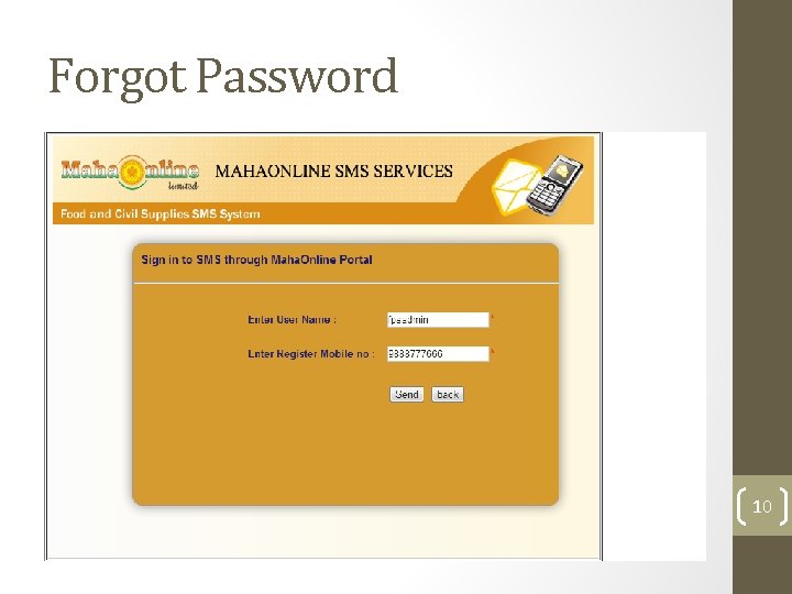 Forgot Password 10 