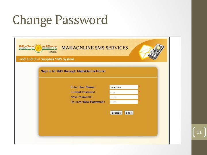 Change Password 11 