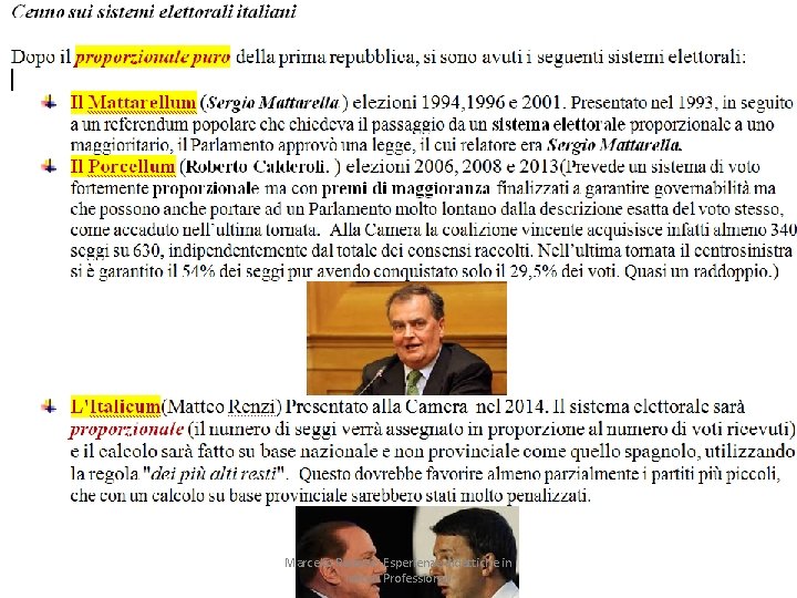 Marcello Pedone: Esperienze didattiche in Istituti Professionali 
