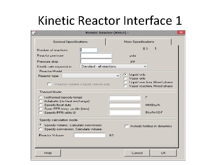 Kinetic Reactor Interface 1 