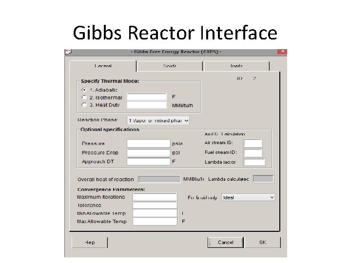 Gibbs Reactor Interface 