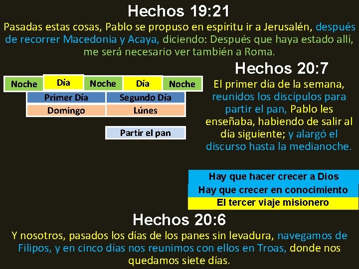 Hechos 19: 21 Pasadas estas cosas, Pablo se propuso en espíritu ir a Jerusalén,