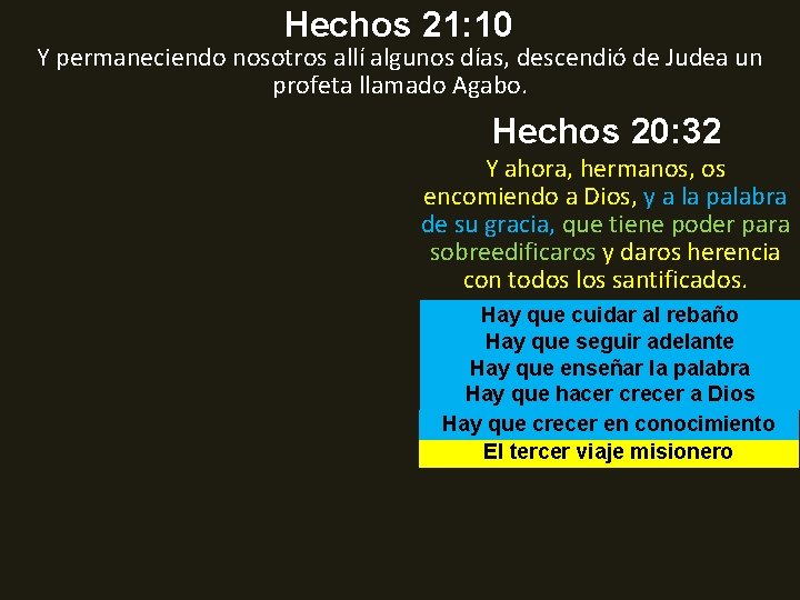 Hechos 21: 10 Y permaneciendo nosotros allí algunos días, descendió de Judea un profeta