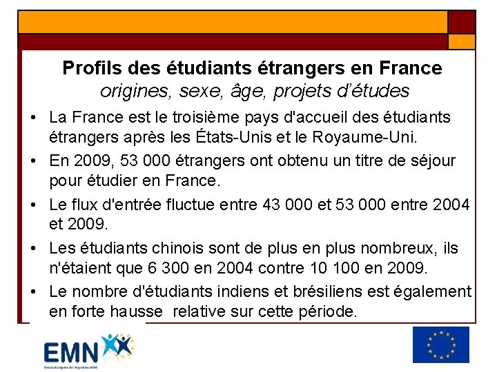 Profils des étudiants étrangers en France origines, sexe, âge, projets d’études • La France