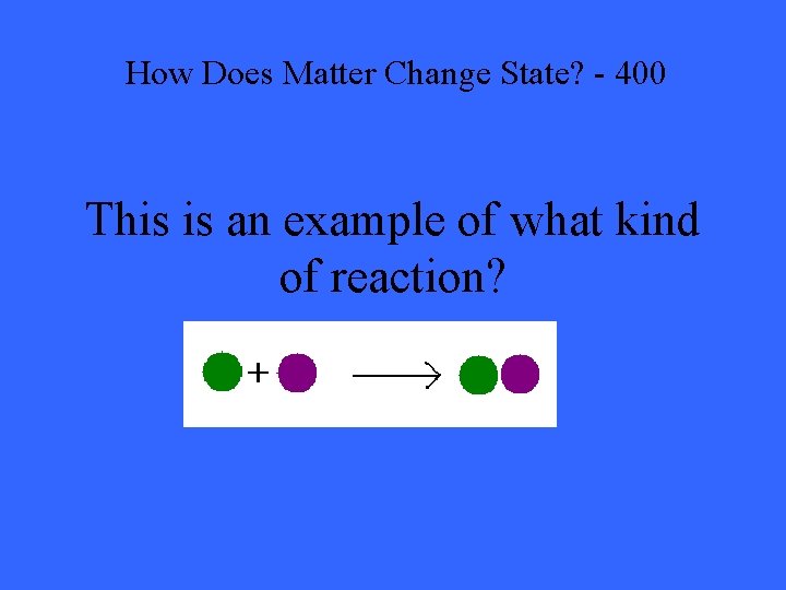 How Does Matter Change State? - 400 This is an example of what kind
