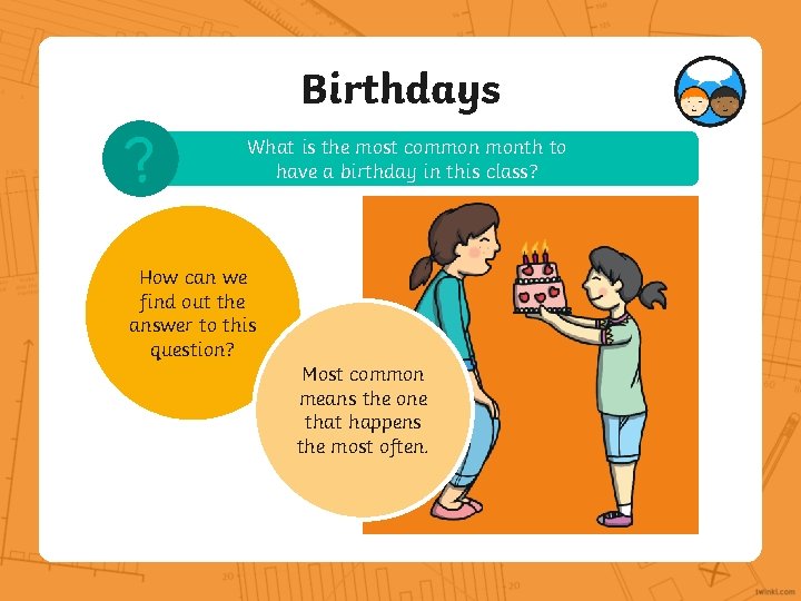 Birthdays ? What is the most common month to have a birthday in this