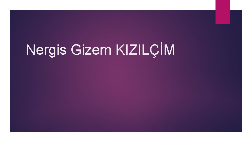 Nergis Gizem KIZILÇİM 