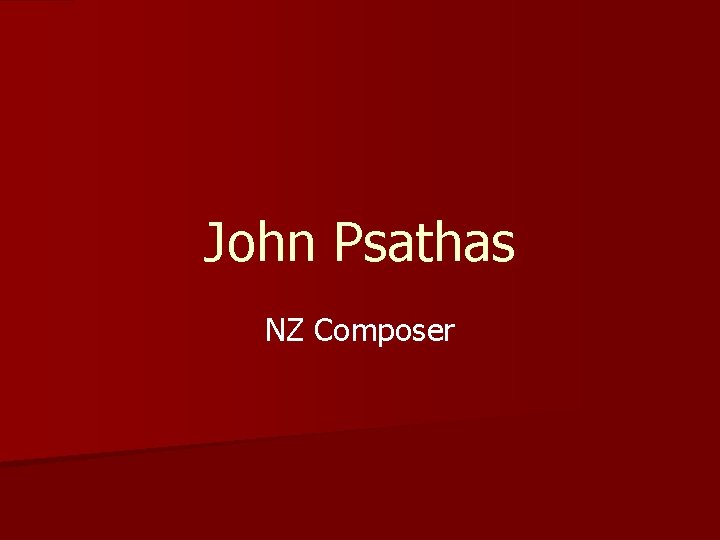 John Psathas NZ Composer 