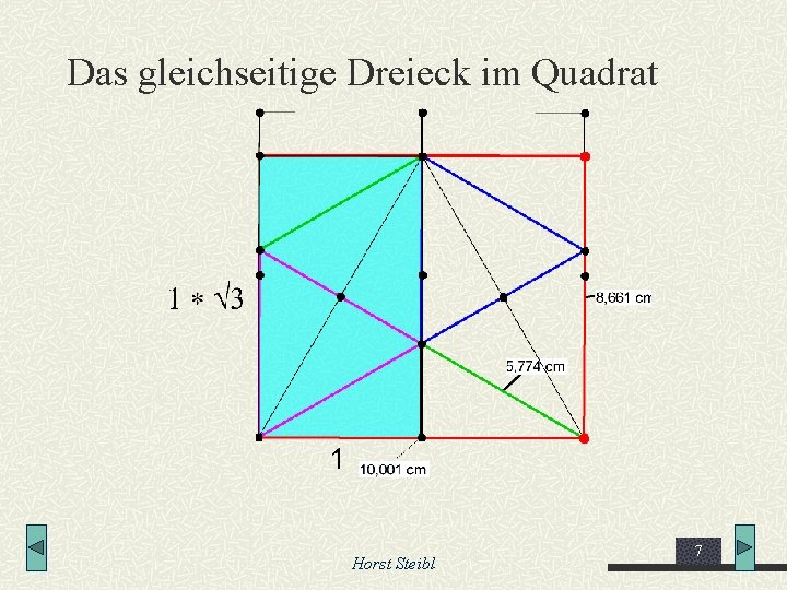 Das gleichseitige Dreieck im Quadrat Horst Steibl 7 