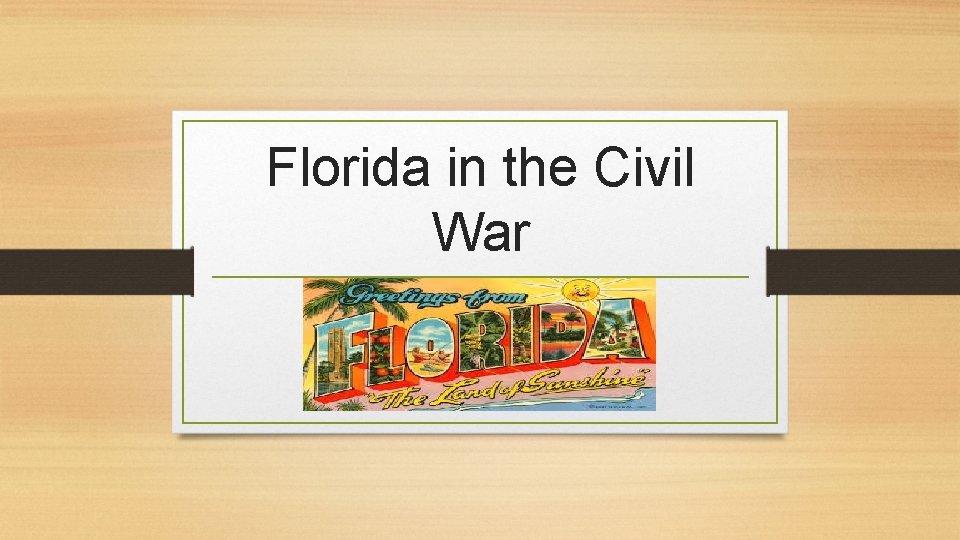 Florida in the Civil War 