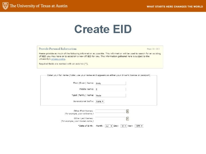 Create EID 