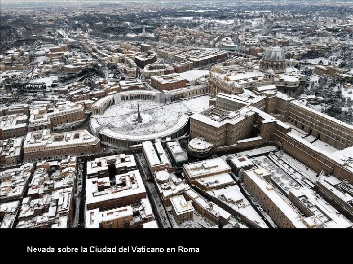 Nevada sobre la Ciudad del Vaticano en Roma 