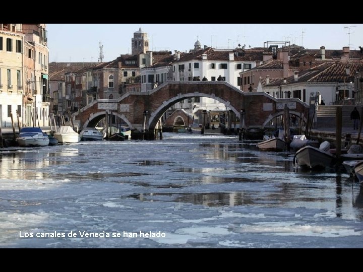 Los canales de Venecia se han helado 