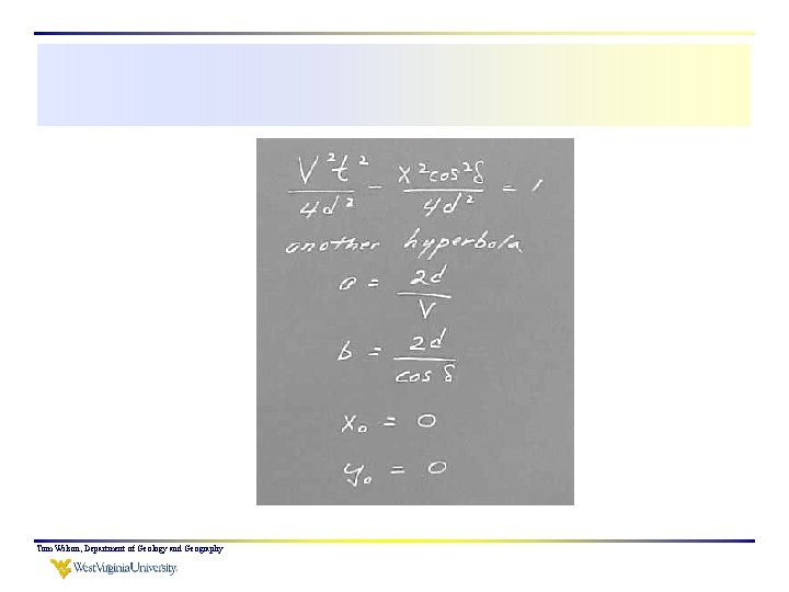 Tom Wilson, Department of Geology and Geography 