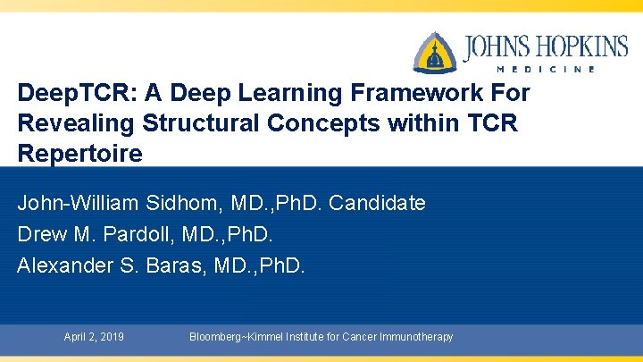 Deep. TCR: A Deep Learning Framework For Revealing Structural Concepts within TCR Repertoire John-William