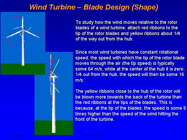 Wind Turbine – Blade Design (Shape) To study how the wind moves relative to Wind Turbine – Blade Design (Shape) To study how the wind moves relative to
