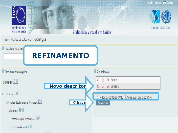 REFINAMENTO Novo descritor Clicar 