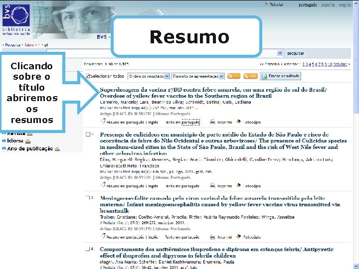 Resumo Clicando sobre o título abriremos os resumos 