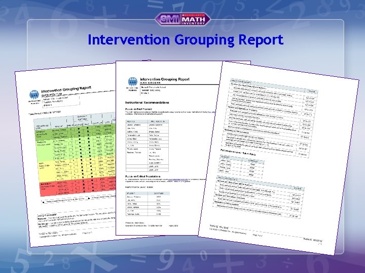 Intervention Grouping Report 
